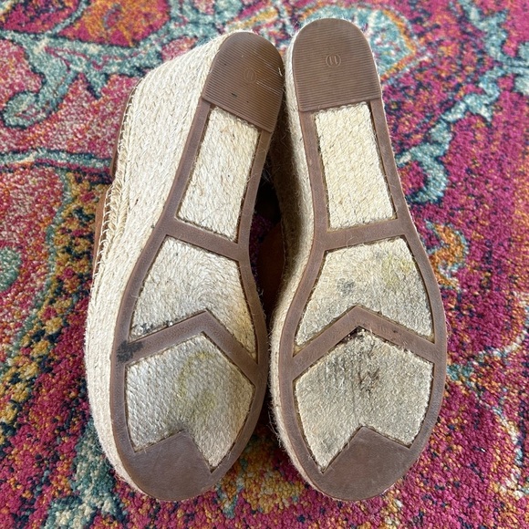 🔥Marc Fisher | Women's brown suede upper, leather heel wedge espadrille size 11 - Picture 16 of 16